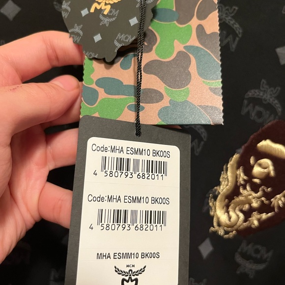 MCM X BAPE MONOGRAM SHARK HOODIE color black size S - Picture 5 of 11